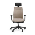 Krzesło obrotowe Bejot Corr z wysokim oparciem i zagłówkiem